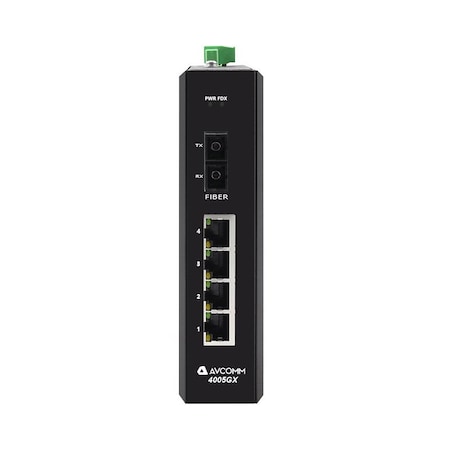 Avcomm 5-Port Industrial Unmanaged Ethernet Switch 4005GX